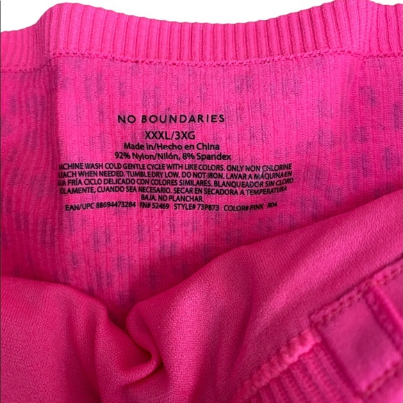 No Boundaries pink ribbed tube top with straps - Picture 3 of 3